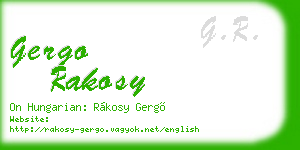 gergo rakosy business card