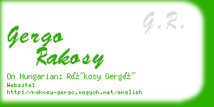 gergo rakosy business card